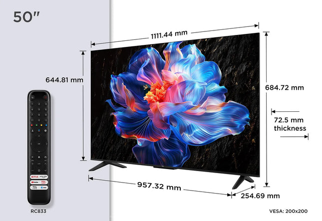 TCL TELEVISION UHD 4K 50" GOOGLE TV