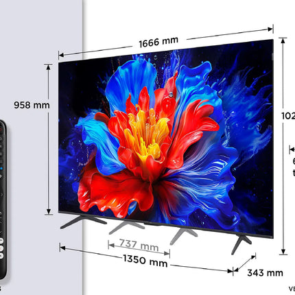 TCL TELEVISION 75" QLED PREMIUM 4K  GOOGLE TV