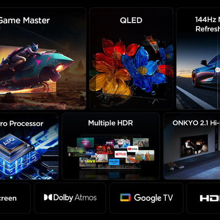 TCL TELEVISION 75" QLED PREMIUM 4K  GOOGLE TV