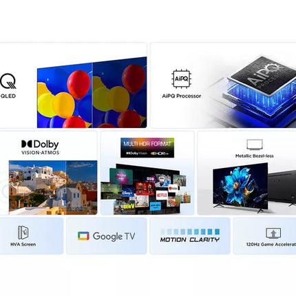 TCL TELEVISION 75"  QLED 4K GOOGLE TV