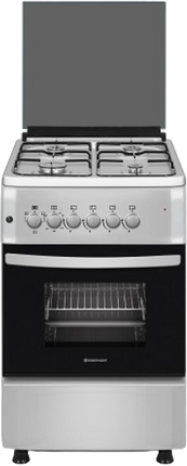 WESTPOINT COOKER, 4 GAS, ELECTRIC OVEN, AUTO IGNITION, INOX