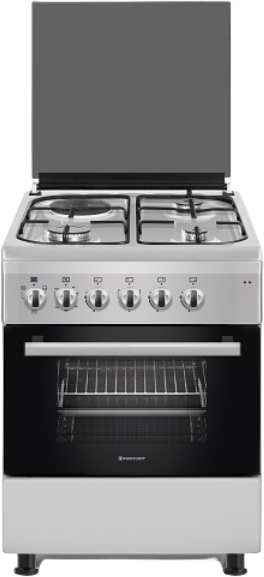 WESTPOINT COOKER, 3 GAS, ELECTRIC OVEN, AUTO IGNITION, INOX