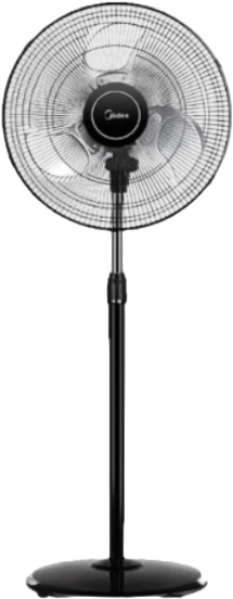 MIDEA STAND FAN 18" BLACK- ALUMINIUM BLADE