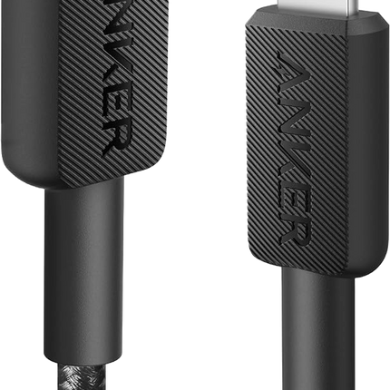 ANKER 322 USB-C TO LIGHTNING CABLE (3FT BRAIDED) BLACK