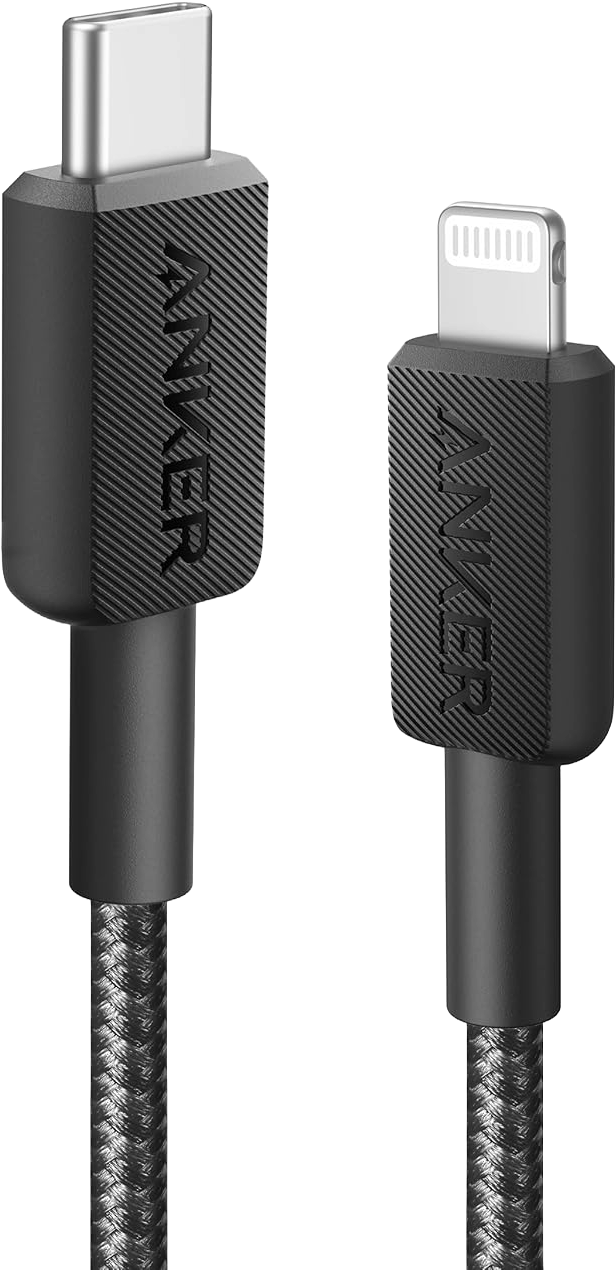 ANKER 322 USB-C TO LIGHTNING CABLE (3FT BRAIDED) BLACK