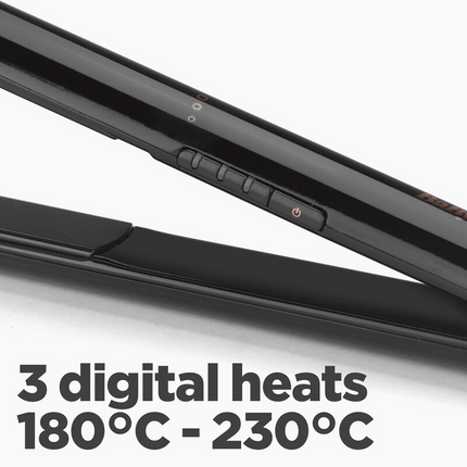 BABYLISS HAIR STRAIGHTENER SMOOTH FINISH BLACK & ROSE GOLD