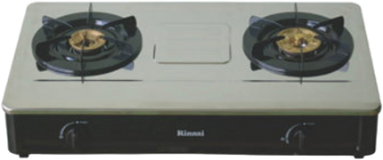 RINNAI GAS PLATE 2 BURNERS TOP PLATE:DETACHABLE STAINLESS STEEL