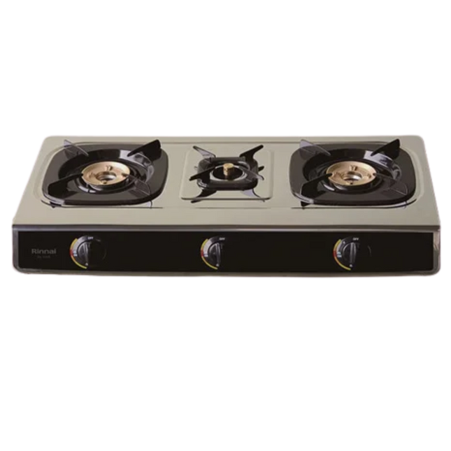 RINNAI GAS PLATE 3 BURNERS TOP PLATE:STAINLESS STEEL