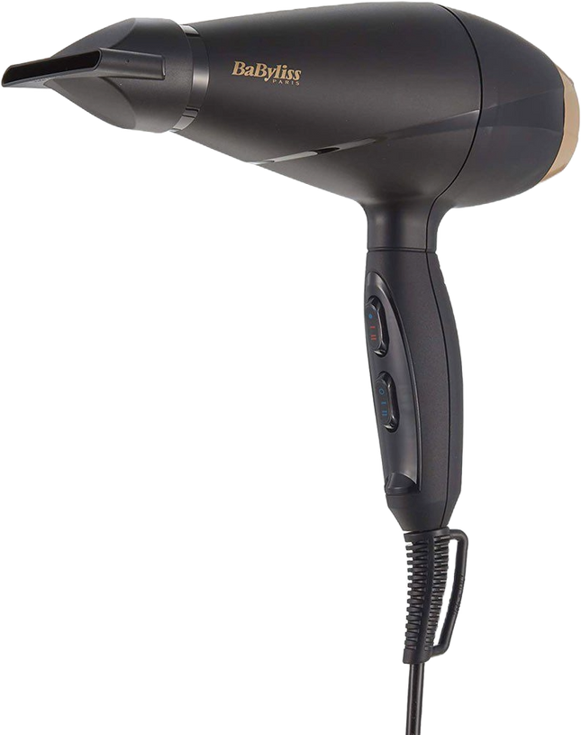 BABYLISS HAIR DRYER POWER PRO 2000 BLACK & GOLD
