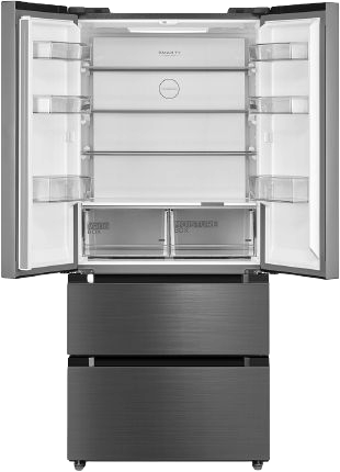 MIDEA REFRIGERATOR FRENCH DOOR 516L INVERTER NO FROST BRU STEEL