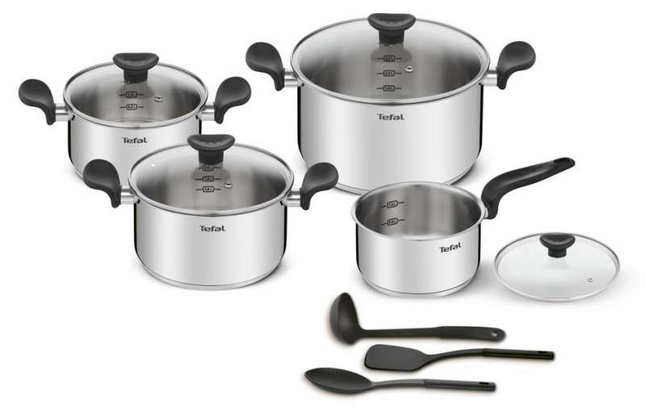 TEFAL SET 11PCS STP 18/20/24 CM + LIDS PRIMARY