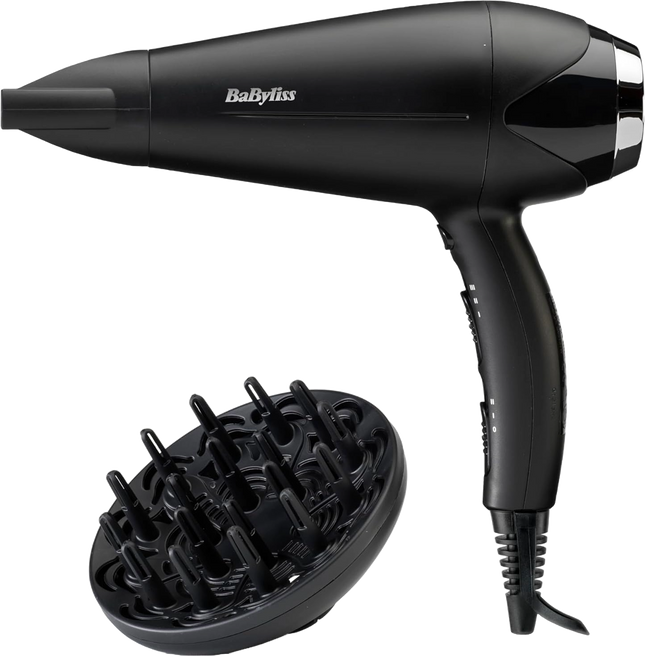 BABYLISS HAIR DRYER TURBO SMOOTH 2200 BLACK/SILVER CHROME