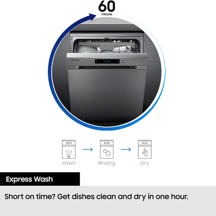 SAMSUNG DISHWASHER 13 SETTINGS A+ SILVER