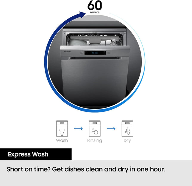 SAMSUNG DISHWASHER 13 SETTINGS A+ SILVER
