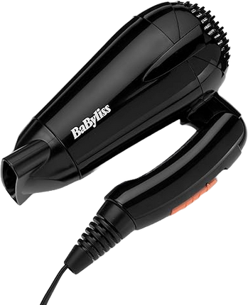 BABYLISS FOLDING TRAVEL HAIR DRYER 2000W BLACK