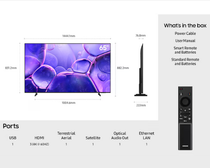 SAMSUNG TELEVISION 65" 4K UHD