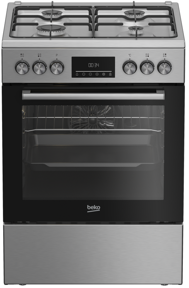 BEKO COOKER 4 GAS BURNERS FBE62320XDL