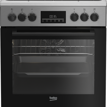 BEKO FREE STANDING COOKER 60CM 3 GAS BURNERS+1 ELECTRIC PLATE FBE63320XDL