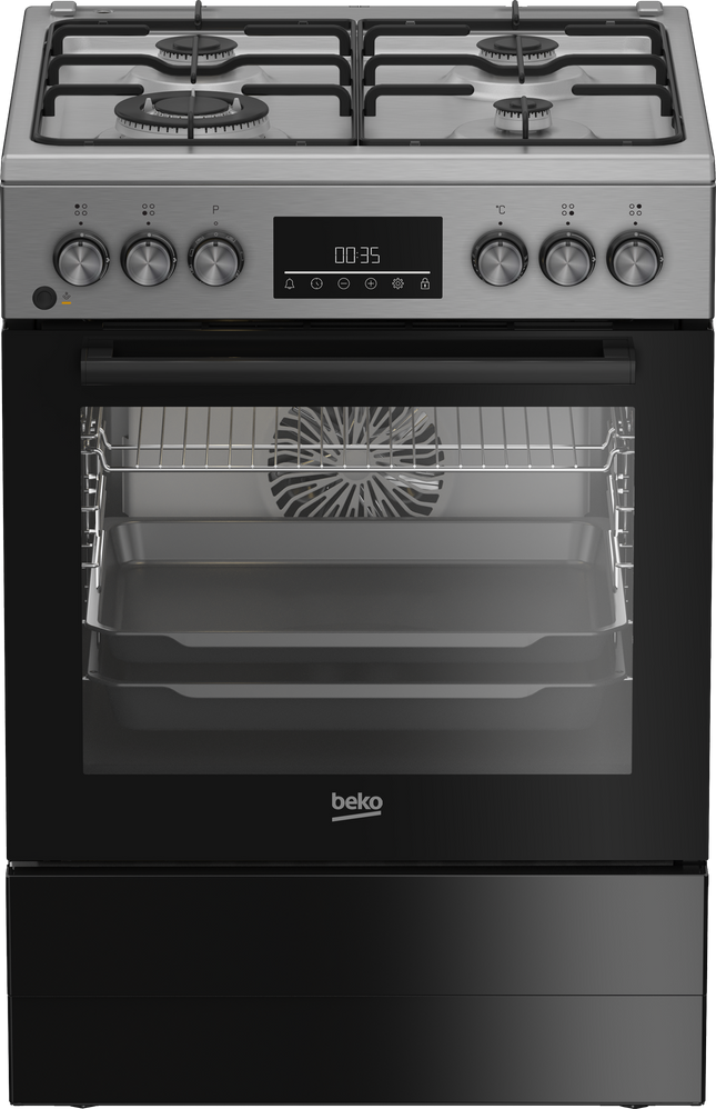 BEKO COOKER 3 GAS BURNERS + 1 WOK BURNER FBM6320SXDL