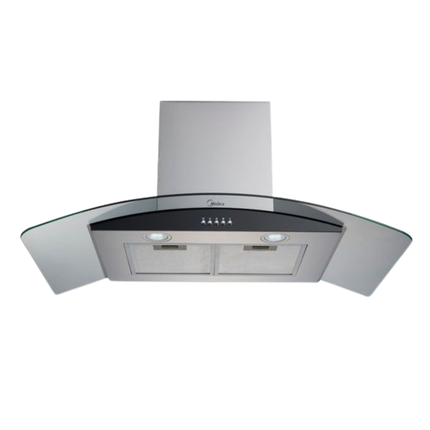MIDEA COOKER HOOD CURVED GLASS + STAINLESS STEEL 60CM