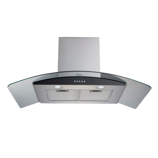 MIDEA COOKER HOOD CURVED GLASS + STAINLESS STEEL 60CM