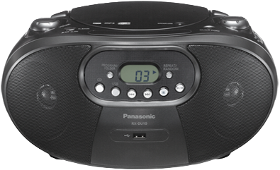 PANASONIC Portable CD Radio RX-DU10GS-K