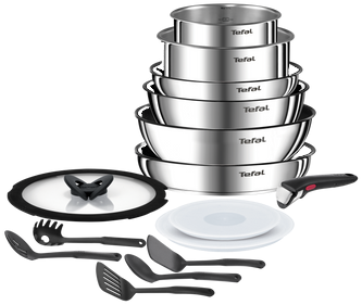 TEFAL SET 8PCS INOX INGENIO L897S04