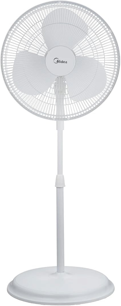 MIDEA STAND FAN 16" WHITE COLOUR - 3 BLADES