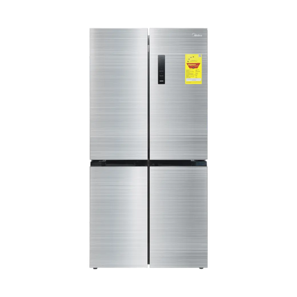 MIDEA REFRIGERATOR 4 DOORS 474L NO FROST BRU STEEL INVERTER