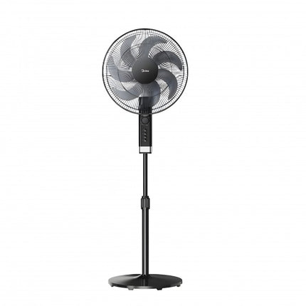 MIDEA STAND FAN 16" WITH REMOTE CONTROL BLACK COLOUR- 7 BLADES