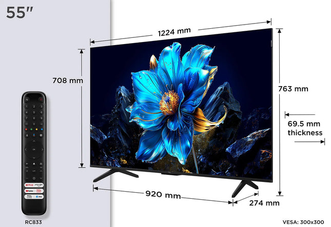 TCL TELEVISION 55" QLED 4K 55" GOOGLE TV
